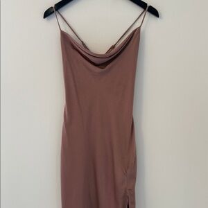 ASTR Mauve Satin Slip Dress